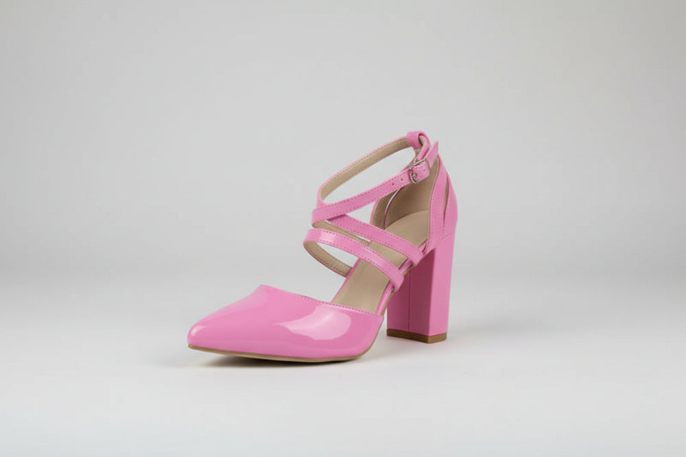 Cutout Block Heel Pump