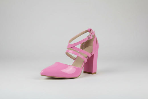 Cutout Block Heel Pump