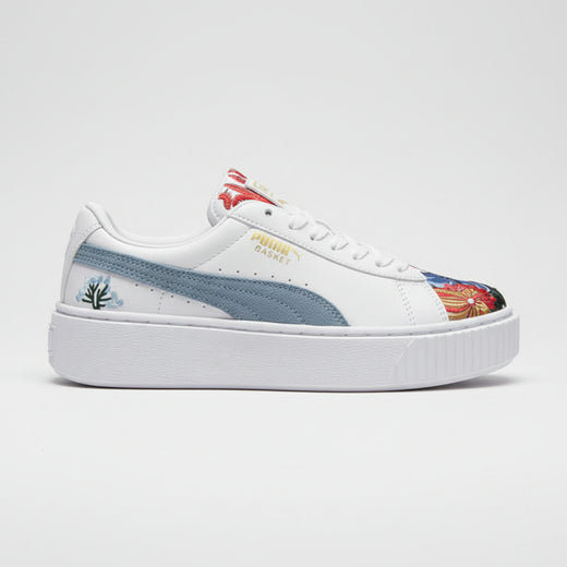 Embroidered Floral Platform Sneaker