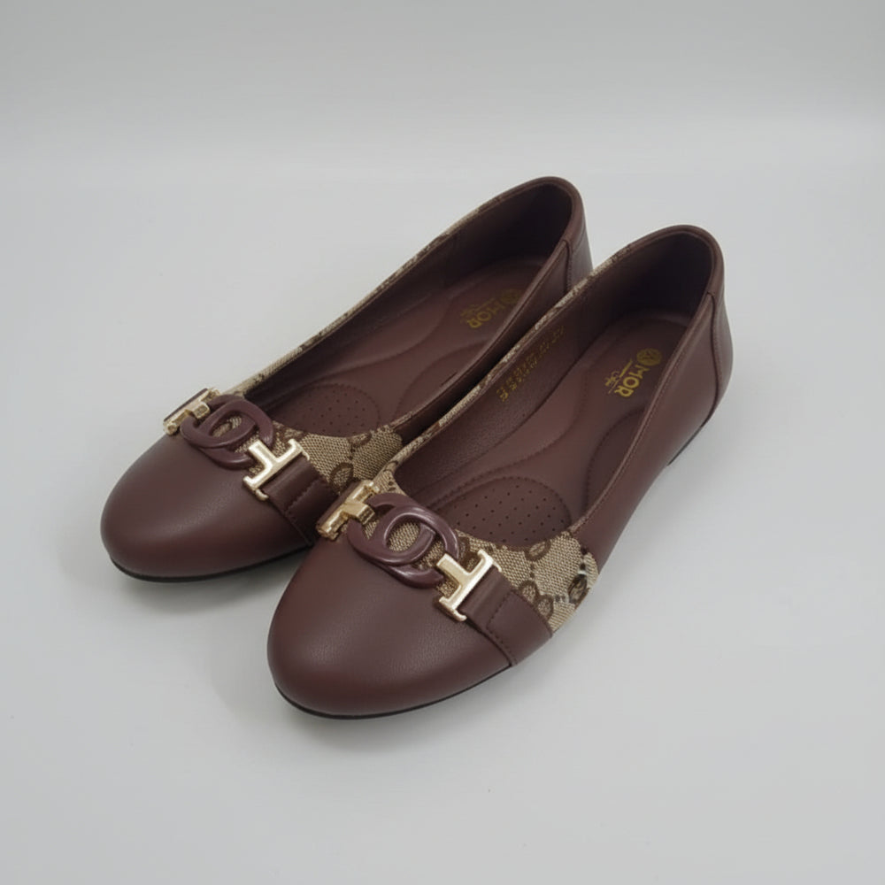 Monogram-Print Buckle Flat