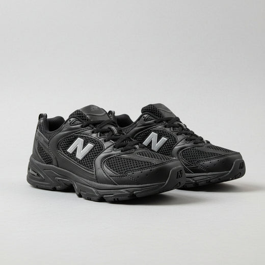 All-Black Layered Mesh Sneaker