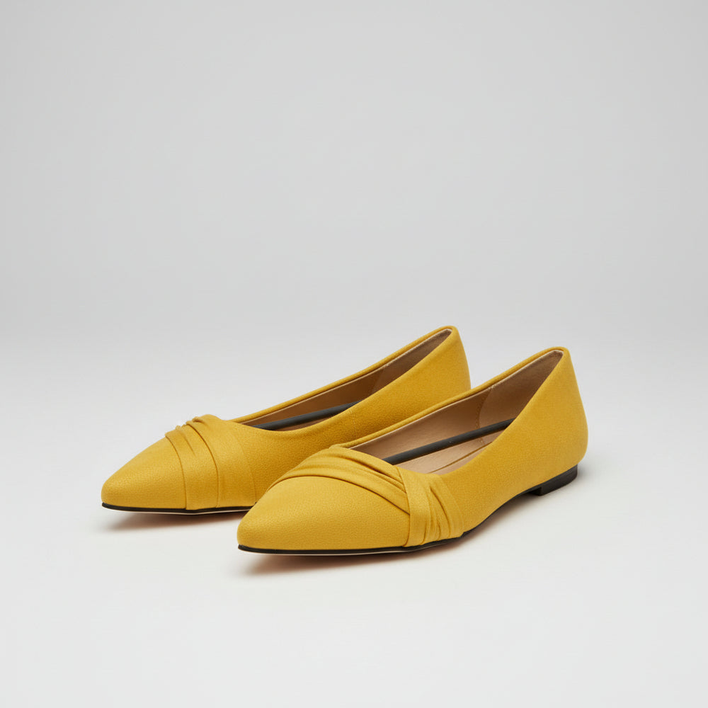 Knot-Front Suede-Look Flat