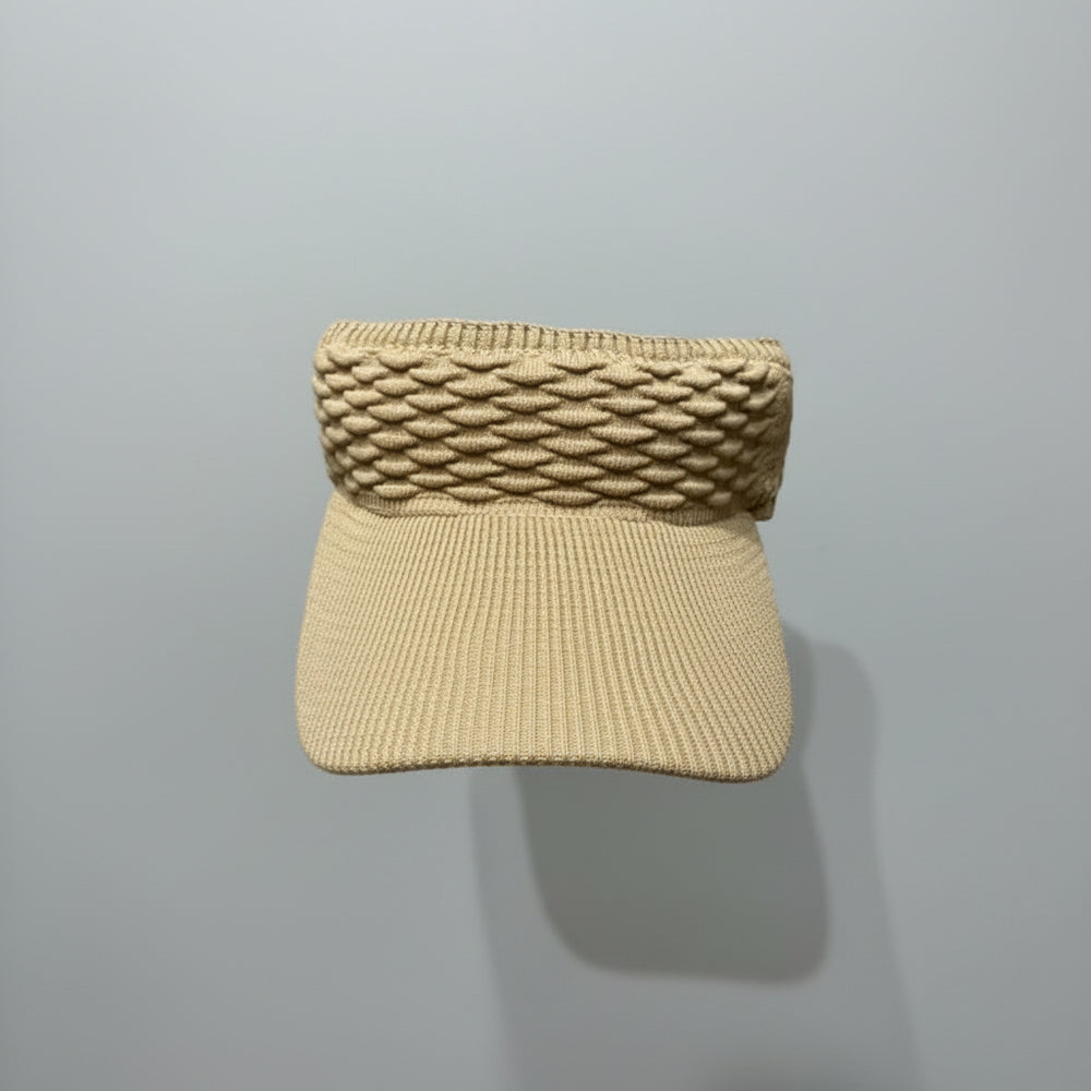 Textured Knit Sun Visor