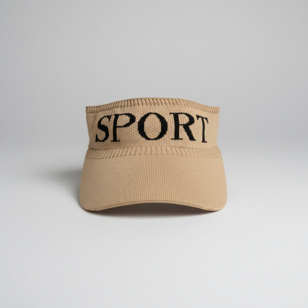 Text-Knit Sun Visor