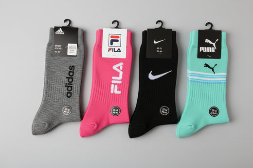 Assorted Ribbed Sport  Socks
